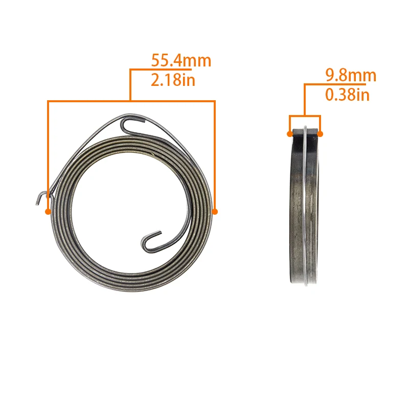 1.2mm For 45cc 52cc 58cc 2 Stroke Engine 4500 5200 5800 Lawn Mower Chainsaw Recoil Pull Starter Spring Pulley Rope Recoil