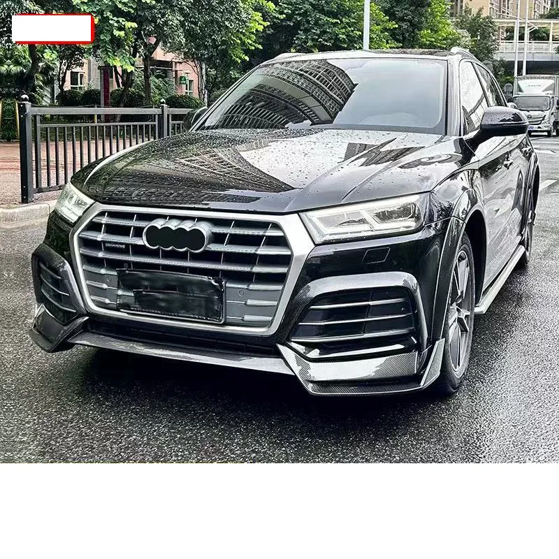

For Audi Q5 true carbon fiber front and rear bumper lip spoiler diffuser, wheel arches body modification accessories 2018-2020