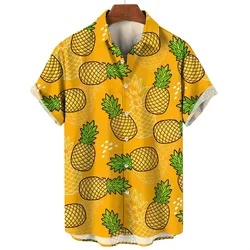 New 3D Fruits Pineapple Printing Shirts For Women Children Fashion Funny Short Shirts Summer Hawaiian Shirts & Blouses Men Tops