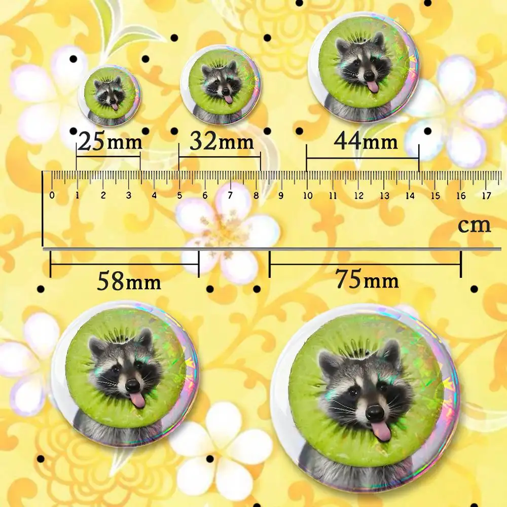 Jimothy Raccoon Cute Custom Badges 75mm 44mm 25mm 32mm 58mm Hat Backpack Accessories Toys Collect Gifts Large