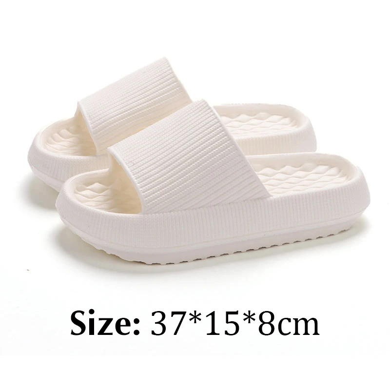 Women's Thick Platform Cloud Slippers EVA Soft Sole Pillow Slides Summer Beach Flip Flops Women Non Slip Bathroom Home Slippers