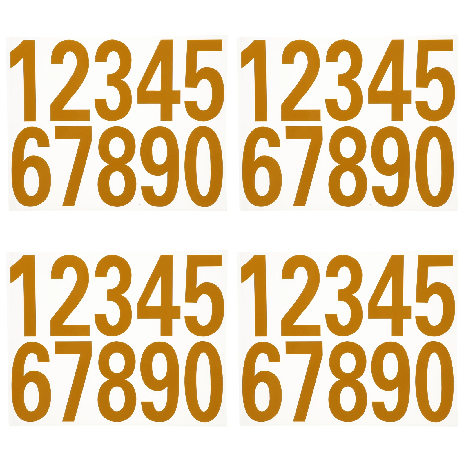 

4 set 4 Sets Digital Reflective Stickers 0-9 Number Pet Material Exterior Mailbox Address Door House Signs Waterproof Decals