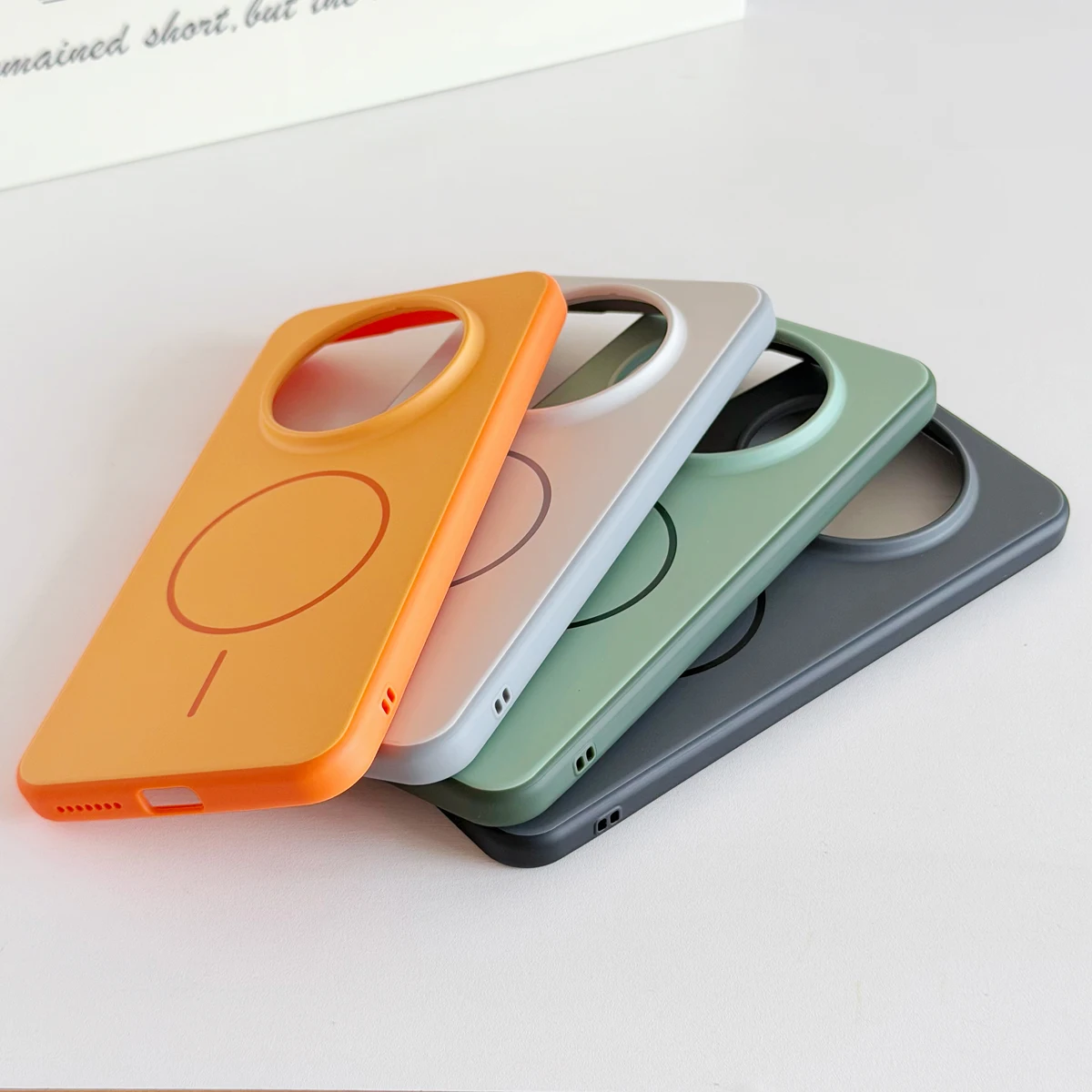 Funda Magnética Antigolpes con Carga Inalámbrica para Huawei Mate 70 Pro Mate80 Pro Max, Funda Protectora Rígida Delgada para Teléfono