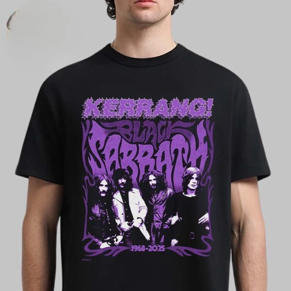 

The New Black Sabbath and Oz Osborne Return To The Beginning of The Merck Event Print T-shirt Y2k New Style Double-sided T-shirt