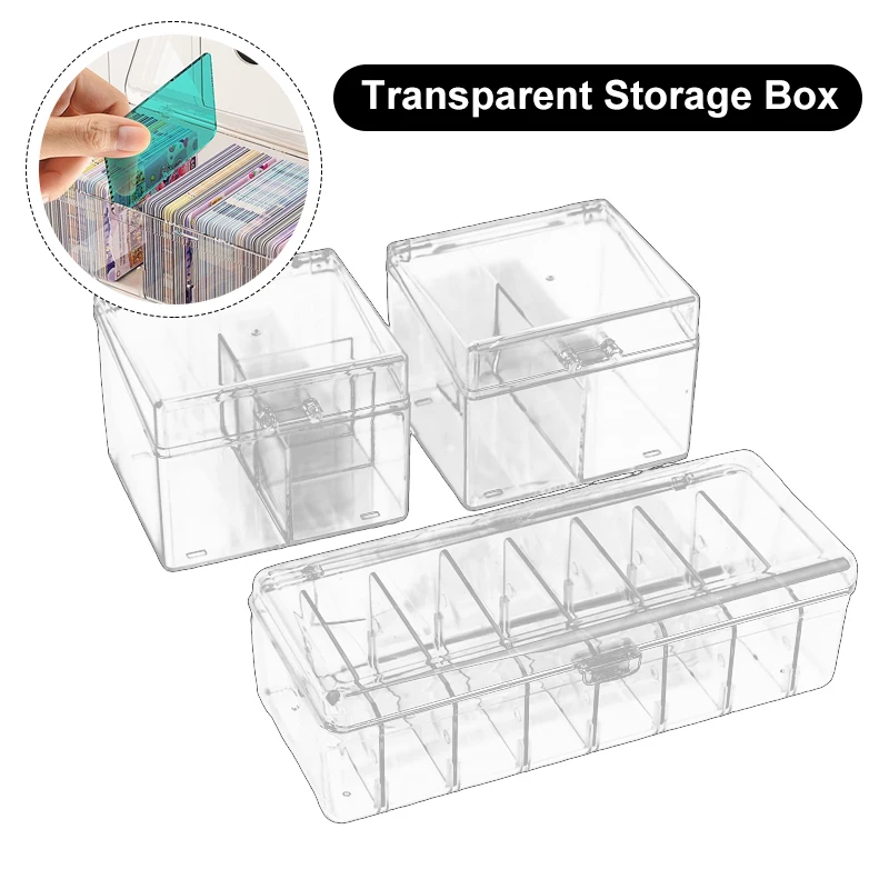 1 szt. Przezroczyste pudełko do pakowania, akrylowe pudełko na pocztówki, naklejki, prostokątne pudełko do przechowywania, pyłoszczelne, wytrzymałe, mocne pudełko na biżuterię