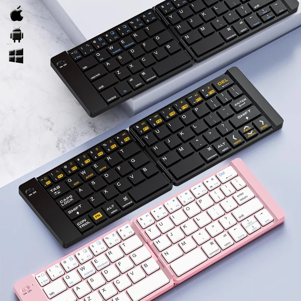 

Размер ладони! Ультратонкая и бесшумная складная Bluetooth-клавиатура толщиной 3 мм для подключения к мобильному телефону/планшете/компьютеру"