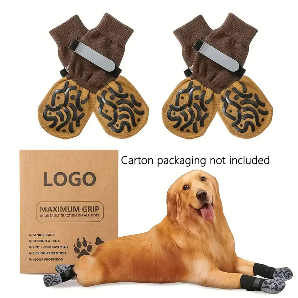 

Non-Slip to Prevent Licking and Biting of Hard Wooden Floors Strong Grip Paw Protection Anti-Scratch Double-Sided Dog Socks