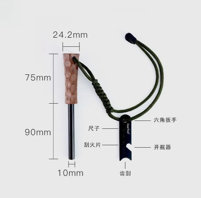 

Outdoor Flint Wilderness Survival Umbrella Rope Magnesium Stick Outdoor Camping Hiking Survival EDC Equipment