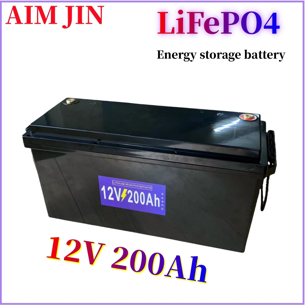 2024 Upgraded LiFePO4 Lithium Battery 12V 200Ah Portable Rechargeable Battery Built-in BMS