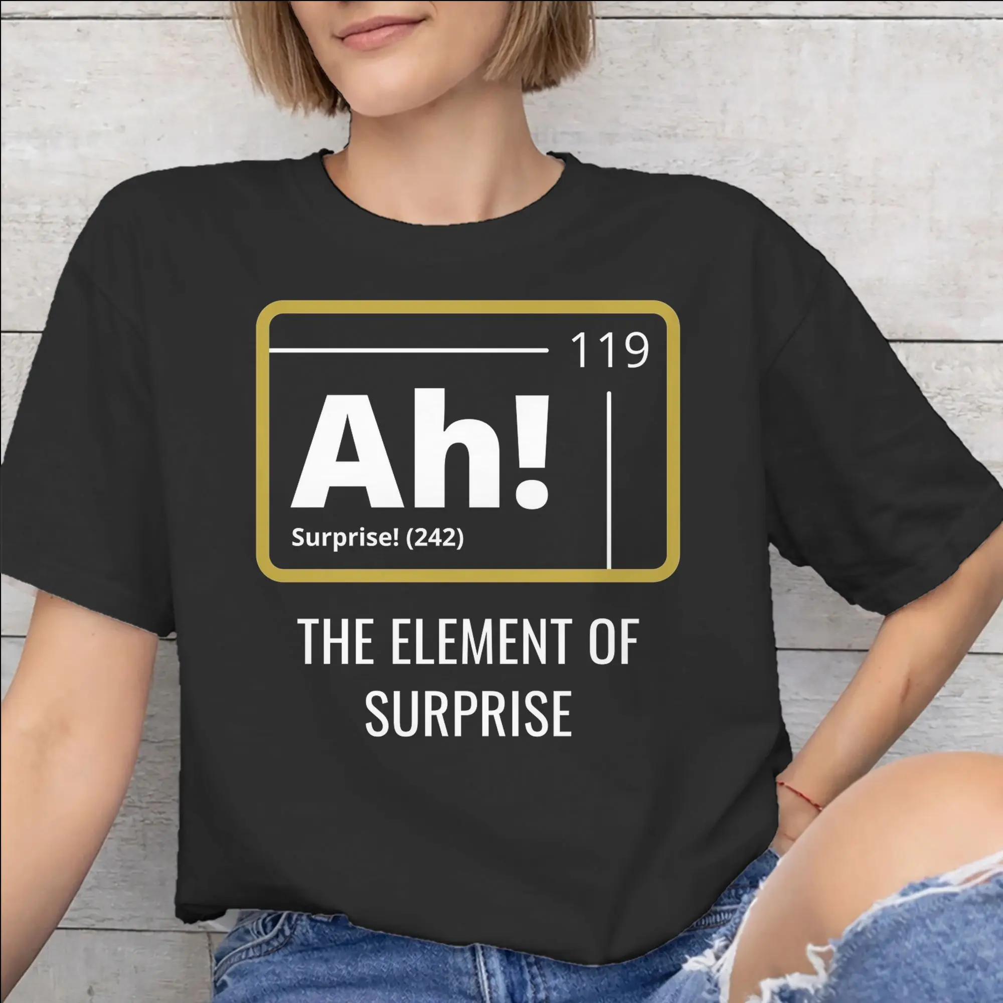Mens Womens Ah! The Element Of Surprise  Shirt Cotton Graphic Print Tee Shirts  Top Clothing
