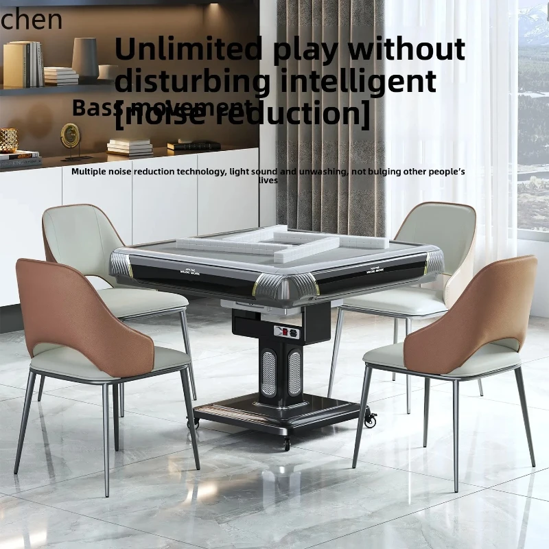 O15-new mahjong machine automatic household bass free push card ultra-thin roller coaster dining table integrated dual-purpose