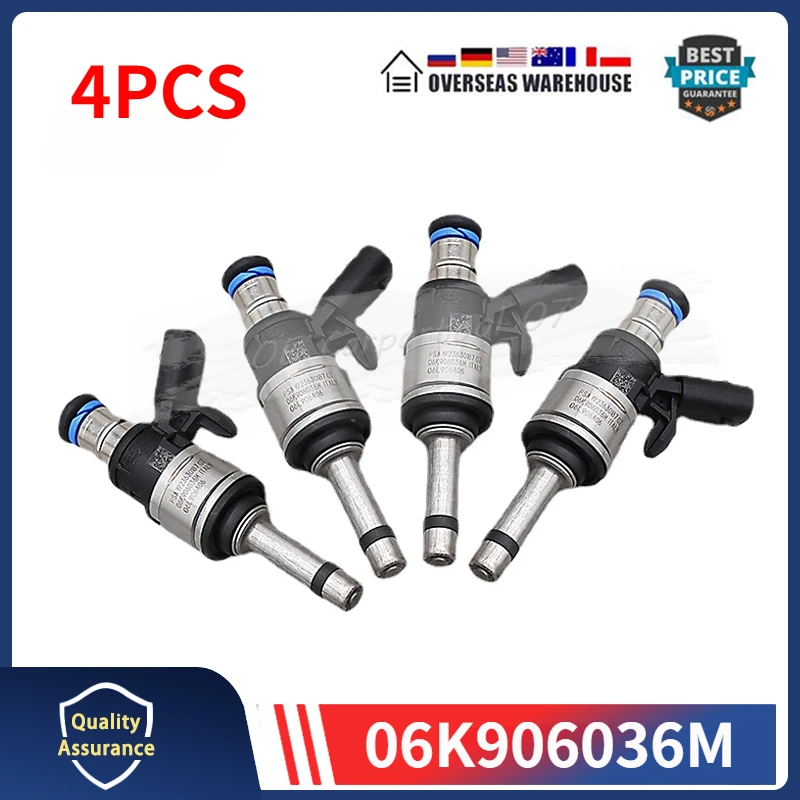 

06K906036M Fits For 2019 Audi A3 A6 TT Quattro Q3 Volkswagen GTI Jetta Fuel Injectors 4PCS 06K-906-036-M