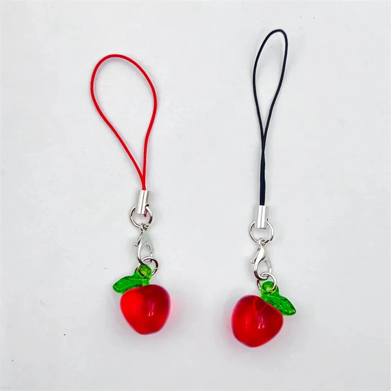 Game Love And Deepspace Caleb Cosplay Keychain Red Apple Pendant Phone Chain Keyring Jewelry Accessories Gift