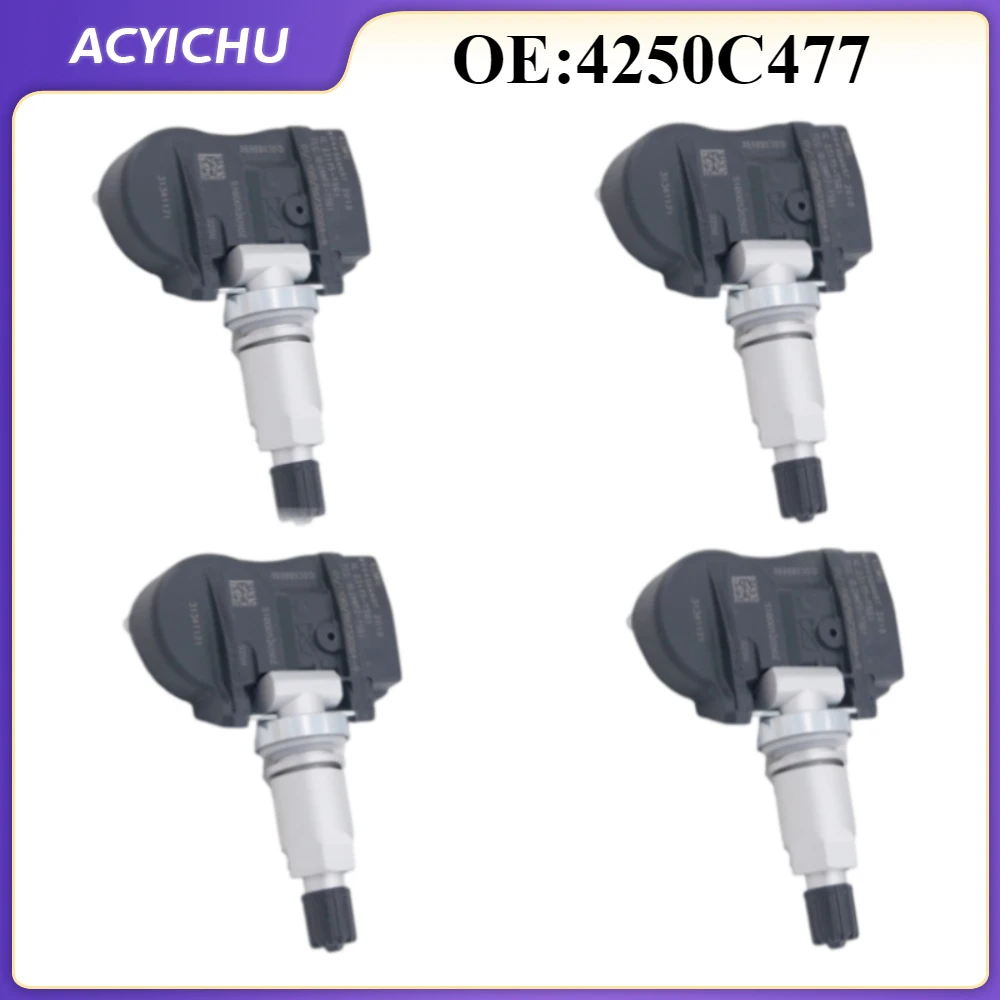 4PCS 4250C477 TPMS Tire Pressure Monitor Sensor For Mitsubishi ASX L200 Lancer Outlander Spacestar Peugeot ION For Fiat Fullback