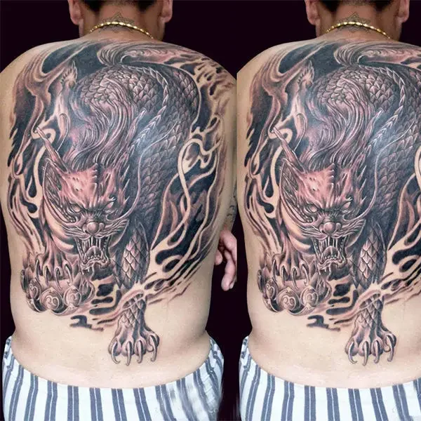 Tatuaje de alas de demonio de ángel para mujeres y hombres, arte de espalda Punk, tatuajes temporales, tatuajes falsos impermeables, pegatinas de tatuajes góticos duraderos