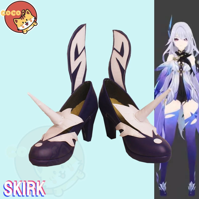 

Genshin Impact Skirk Cosplay Shoes Game Genshin Impact Cosplay Skirk Cosplay High Heel Unisex Role Play Any Size Shoes