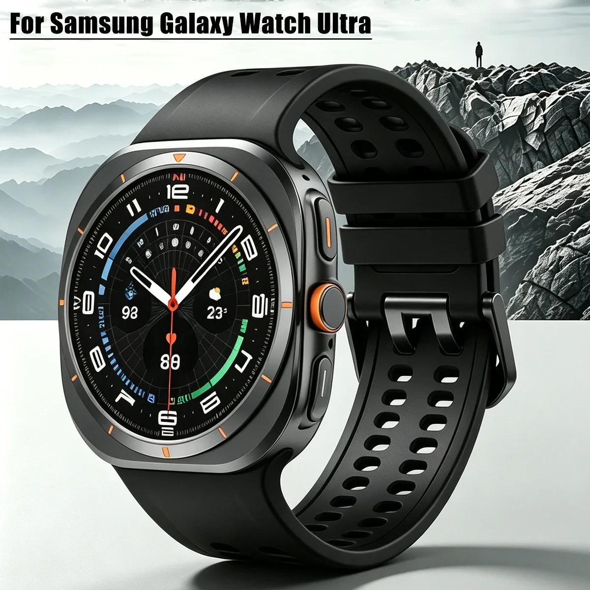 Original Silikonarmband für Samsung Galaxy Watch Ultra 2 47mm Marine Sport Armband Correa für GalaxyWatch Ultra 2026 2025 Bänder – Detail 6
