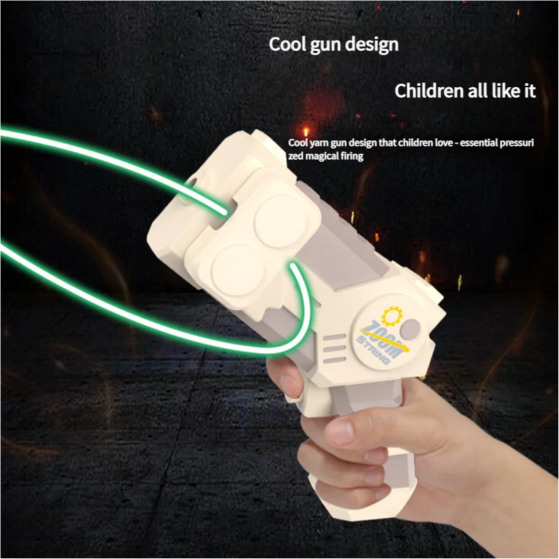 String Rope Glow in The Dark String Rope Launcher Luminous Portable Handheld String Stress Relief Toy For Kids Party Gift