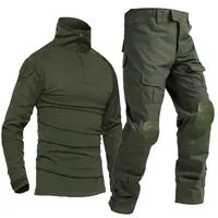 Softair Tactical Suits Paintball Work Clothing Men Uniform Camo Shirts Cargo Knee Pads Hunting Pants Wear Resistant