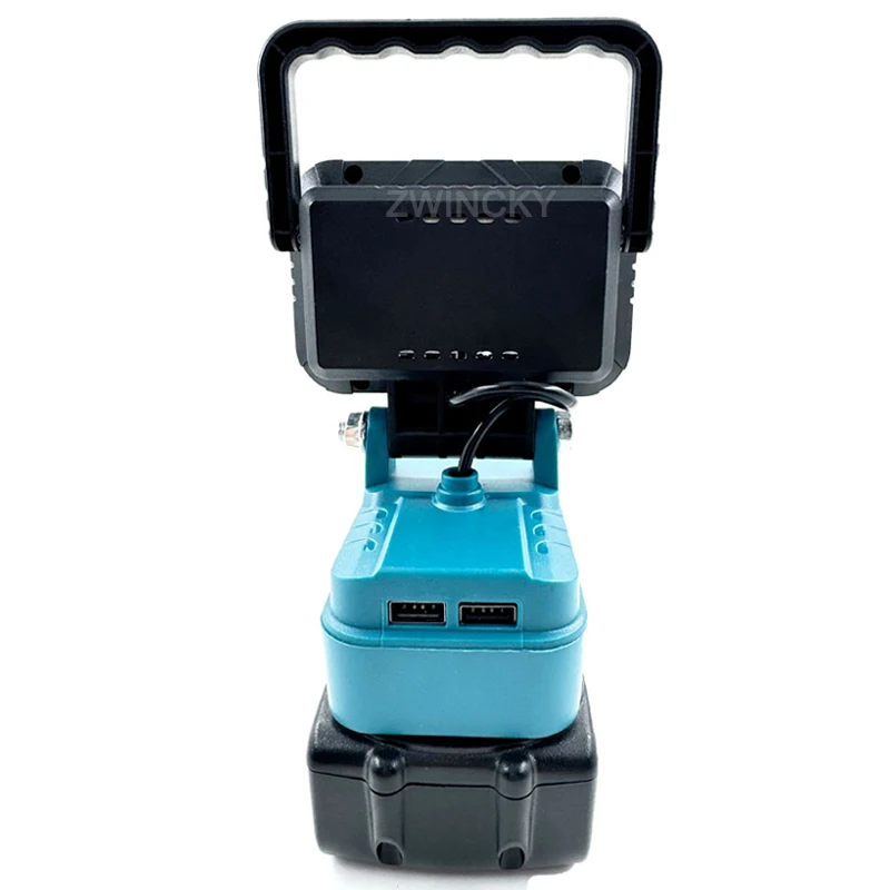 

Светодиодный светильник, подходящий для литиевой батареи Makita/Dewalt/Milwaukee 18 В с крючком, двойной USB-интерфейс, аварийный светильник для рыбалки на открытом воздухе