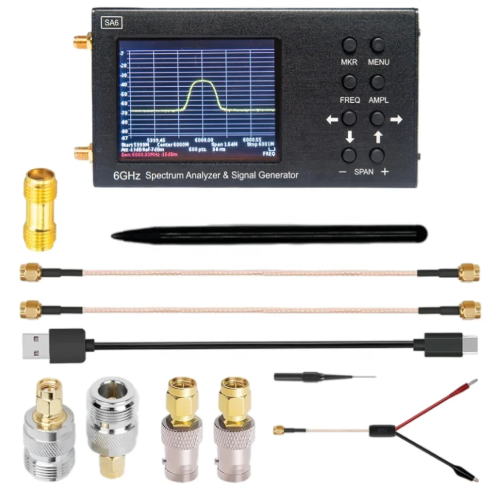 

SA6 Handheld Antenna Analyzer 35-6200 MHz,Provide PC Software, Measuring Radio Signals,Direction Finding, Interference Analysis