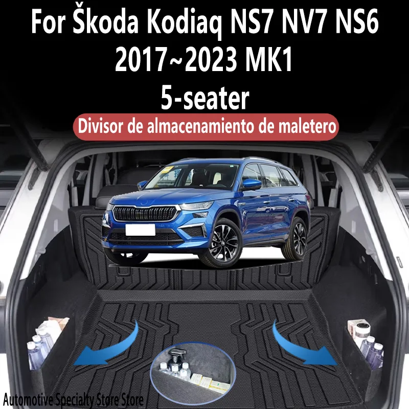 For Škoda Kodiaq 2017~2023 22 5-seater Trunk Storage Partition Thickening Storage Auto Interior Parts Organizer Car Accessorie