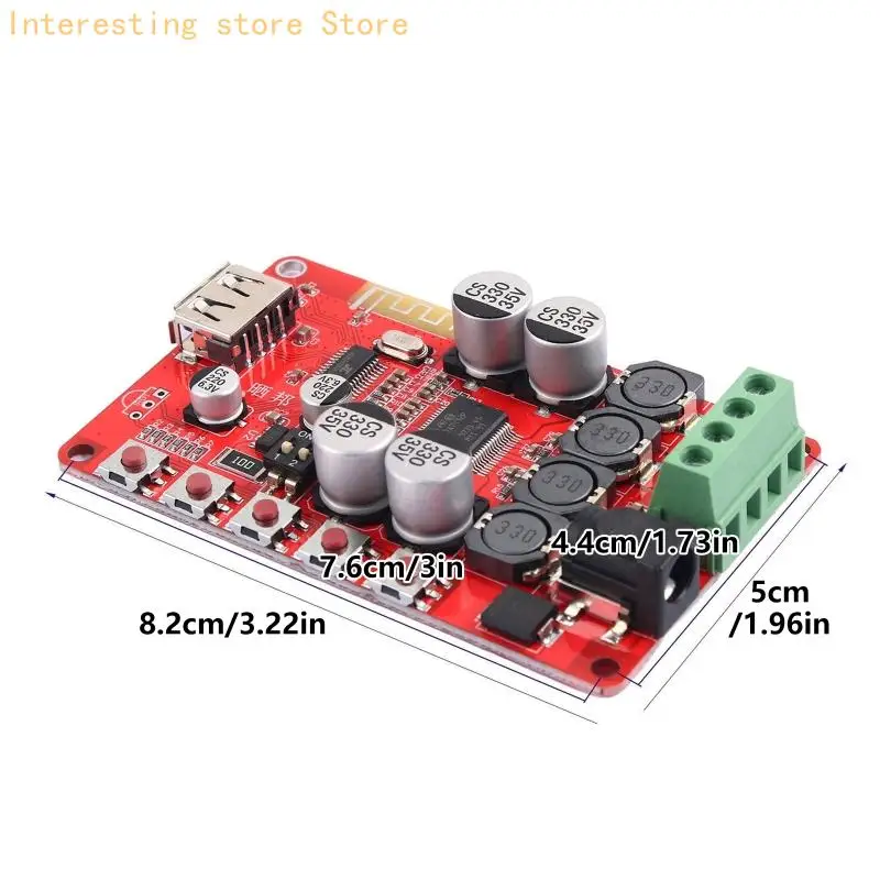 Stereo-Bluetooth-kompatible Verstärkerplatine mit 2 x 25 W Ausgang, DC8-26 V Eingang, kompaktes Empfängermodul für DIY Passiv – Detail 6