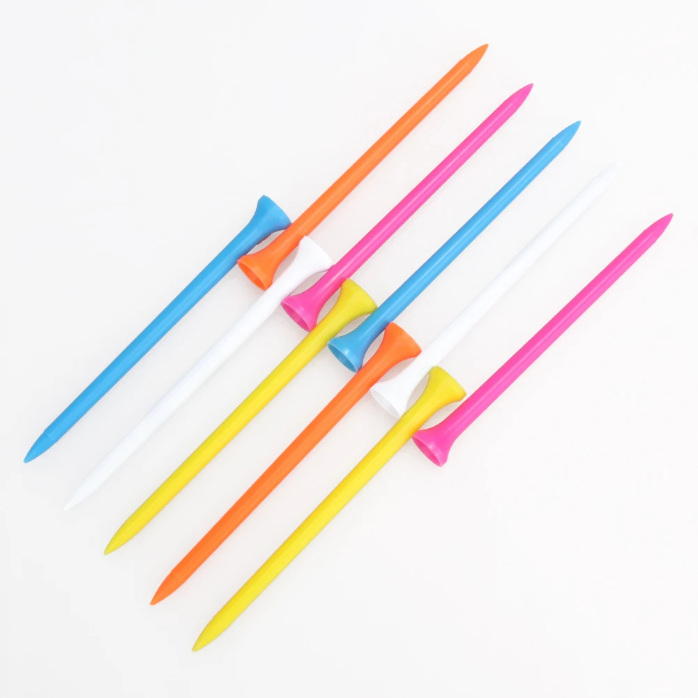 

100 шт. 100 мм разноцветные пластиковые держатели для мячей для гольфа, тренировочный инструмент