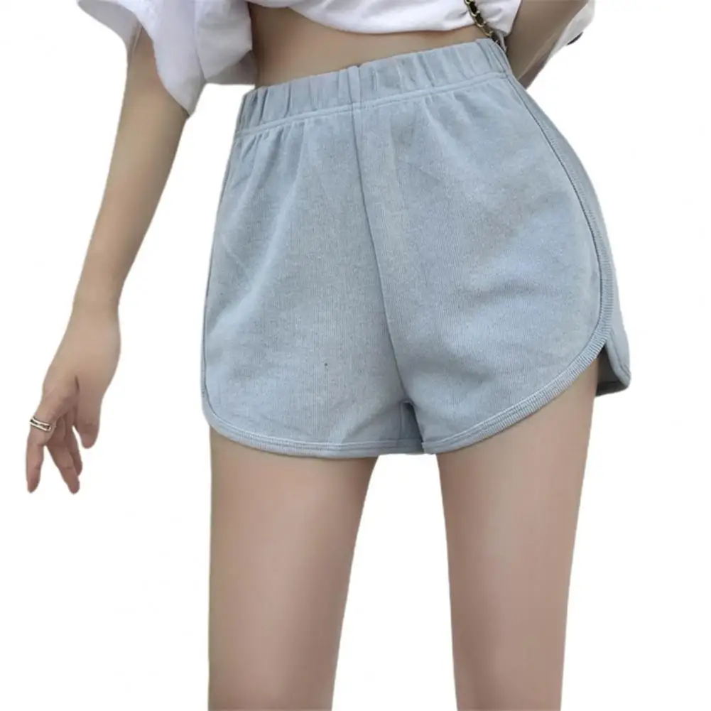 

Women Casual Shorts Solid Color Loose Type Drawstring Elastic Waist Heart Patch Pockets Summer Shorts for women шорты женский