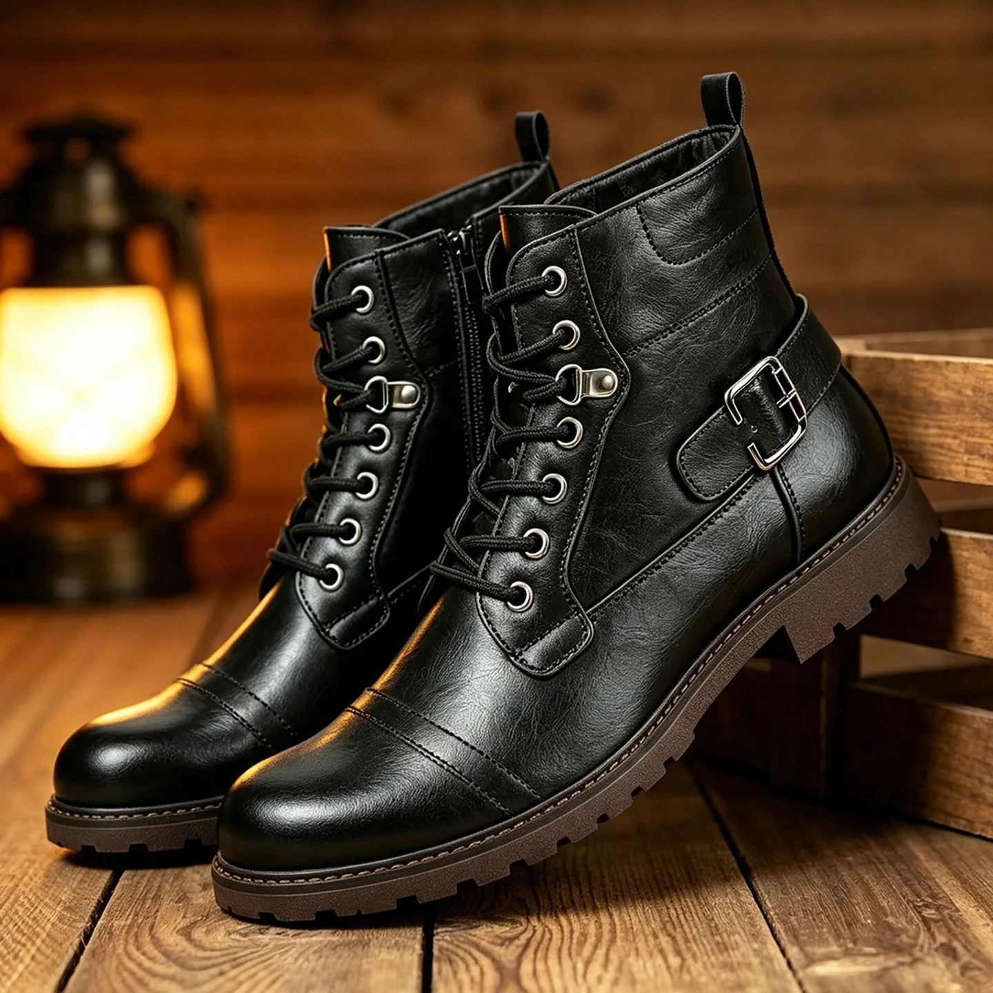 남성용 영국풍 레트로 하이탑 가죽 부츠 캐주얼 다용도 - Men'S Shoes Hey Dude 리뷰 및 가격