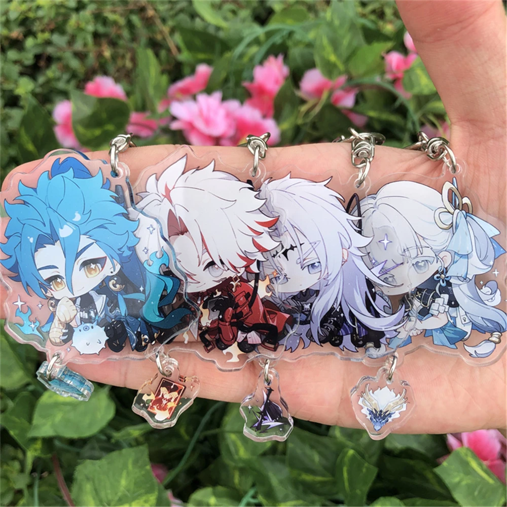 Game Wuthering Waves WW Yinlin Rover Lingyang Geshu Lin Jiyan Cosplay Costumes Key Chain Keychain Accessories Pendant