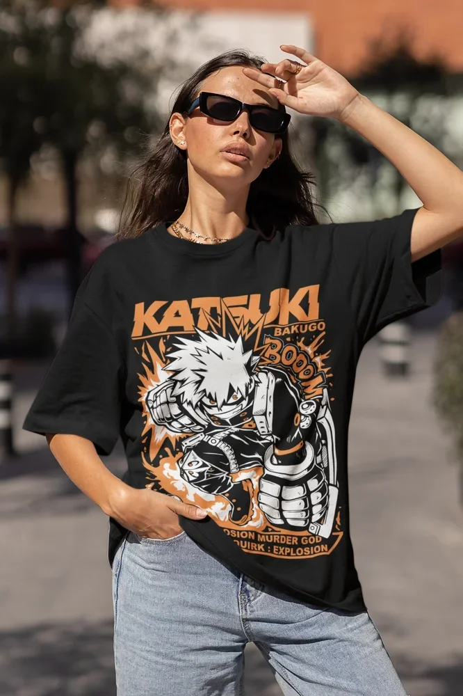 Bakugo Katsuki T-Shirt  Hero  MHA Anime Girl Gift Shirt Tee All Size