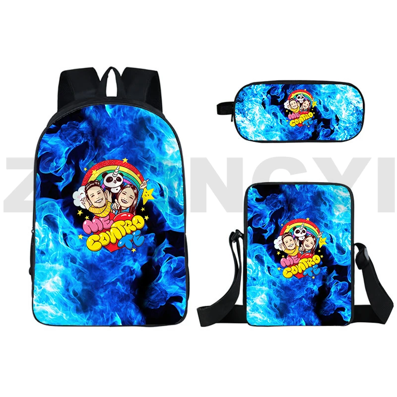 Big Me Contro Te School Bags for Teenager Student 3 Pcs/Set 3D Me Contro Te Mochia 16 Inch Backpack Sac A Dos Pencil Bag Bookbag