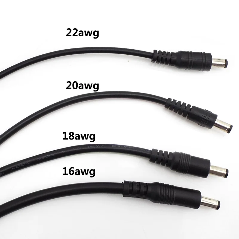 16/18/20/22awg 7A 10A DC Male Female Power Supply Connector extension Cable 5.5x2.1mm Copper Wire Current For LED Strip light K5