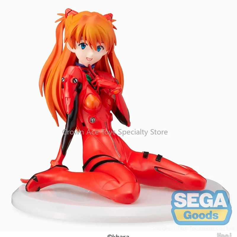 SEGA NEON GENESIS EVANGELION Anime Figure Asuka Langley Soryu Sitting Posture Action Figure Trendy Toys Doll for Kids Gift Model