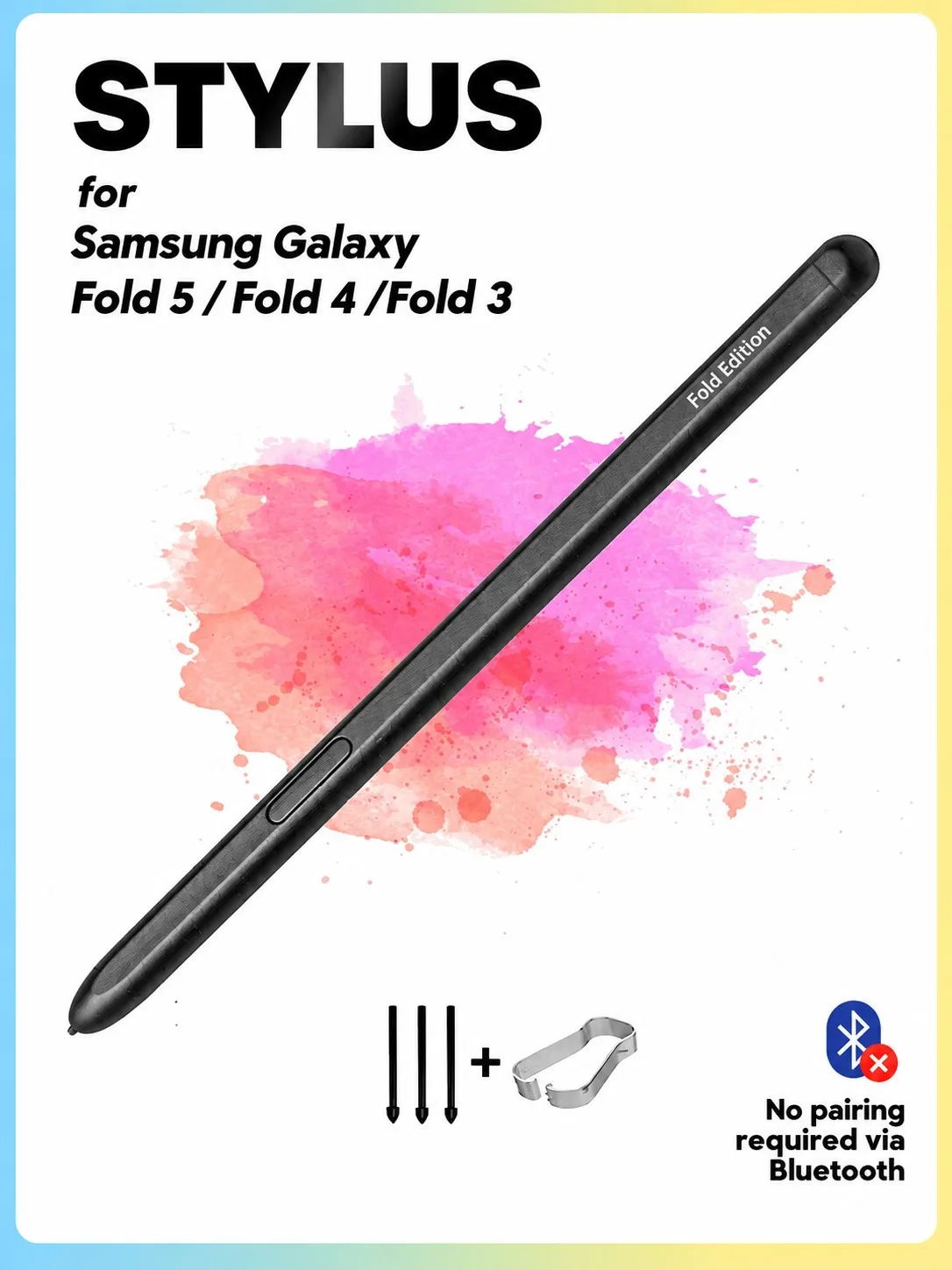 Tablike Fold Edition Stylus Pen with Nibs/Tips Smooth S Pen Replacement Detachable for Samsung Galaxy Z Fold 3/4/5