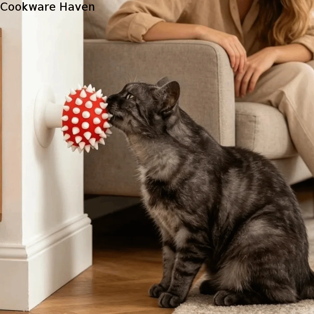 Mushroom Shaped Self Grooming Cat Brush Suction Cup Wear Resistant Cat Grooming Brush 3D Printed Cat Scratching Itchy Device