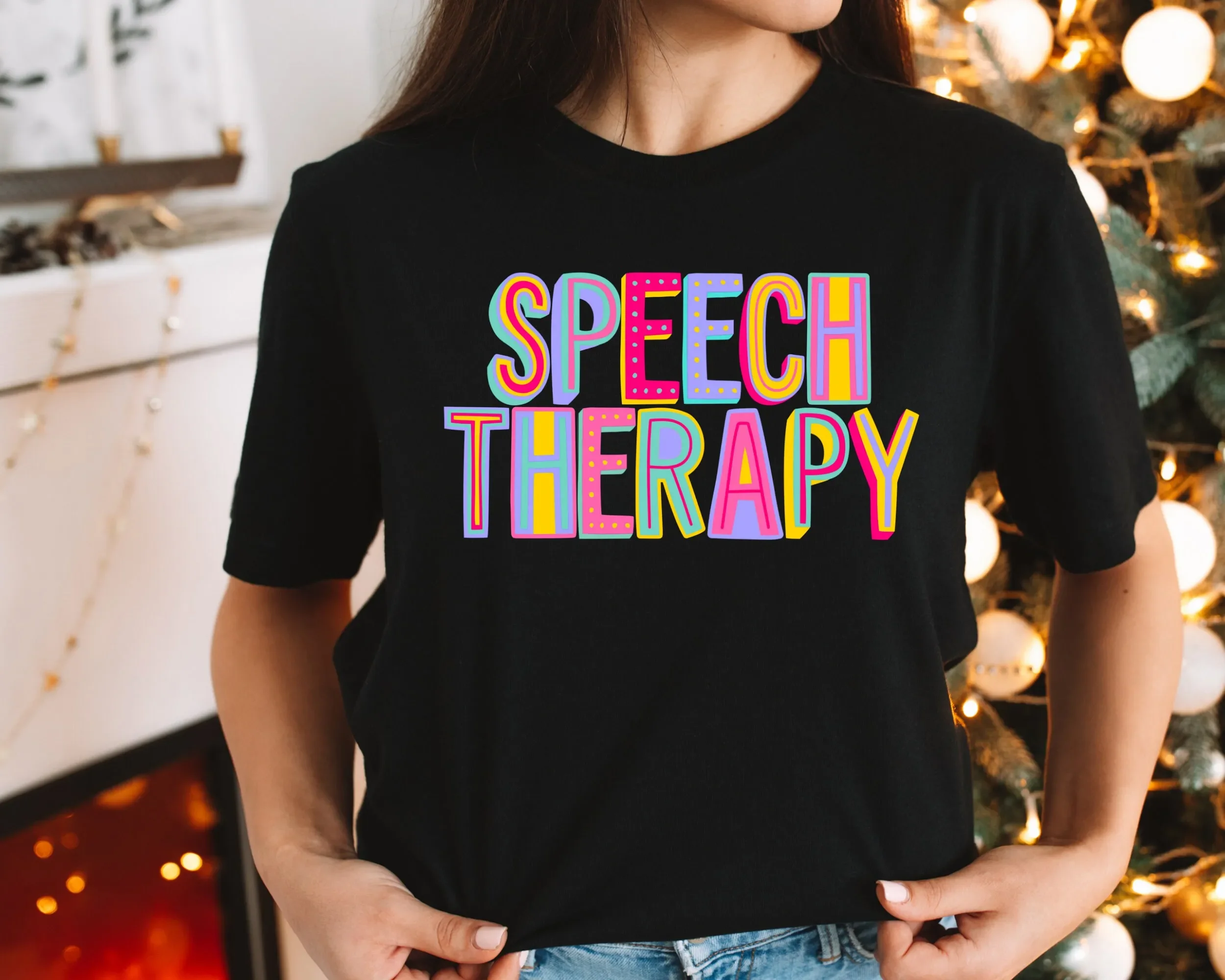 Speech Therapist T Shirt Colorful Pathology Pathologist Slp Therapy