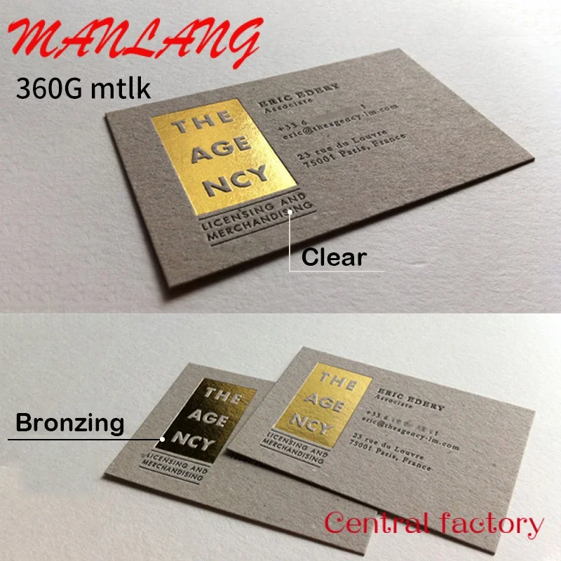 Custom  Custom Printing Art Business Kraft Special Paper Business Card Embossed Color Printing