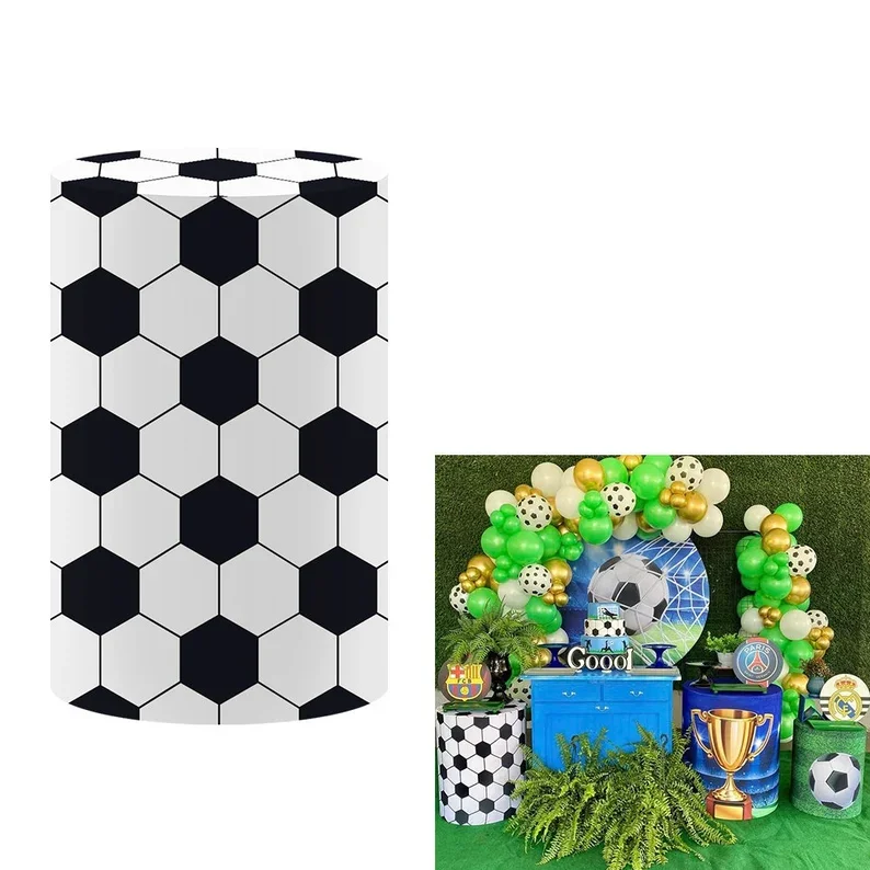 Mocsicka cylindre toile de fond décor noir blanc Football fille enfant fête d'anniversaire photographie fond bébé spectacle couverture personnalisée
