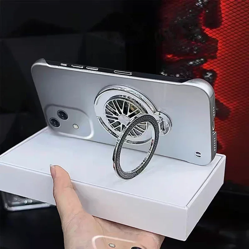 

New Korean Fashion Fun Electroplating Rotate Fan Mobile Phone Grip Finger Ring Bracket Stand Holder for All IPhone Huawei Xiaomi