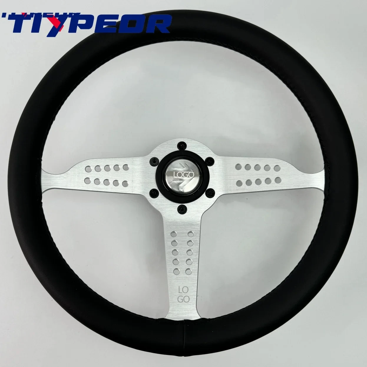 

Tiypeor high-quality PU Steering Wheel Racing Sports Steering Wheel with Accessories South Korea golf cart steering wheel