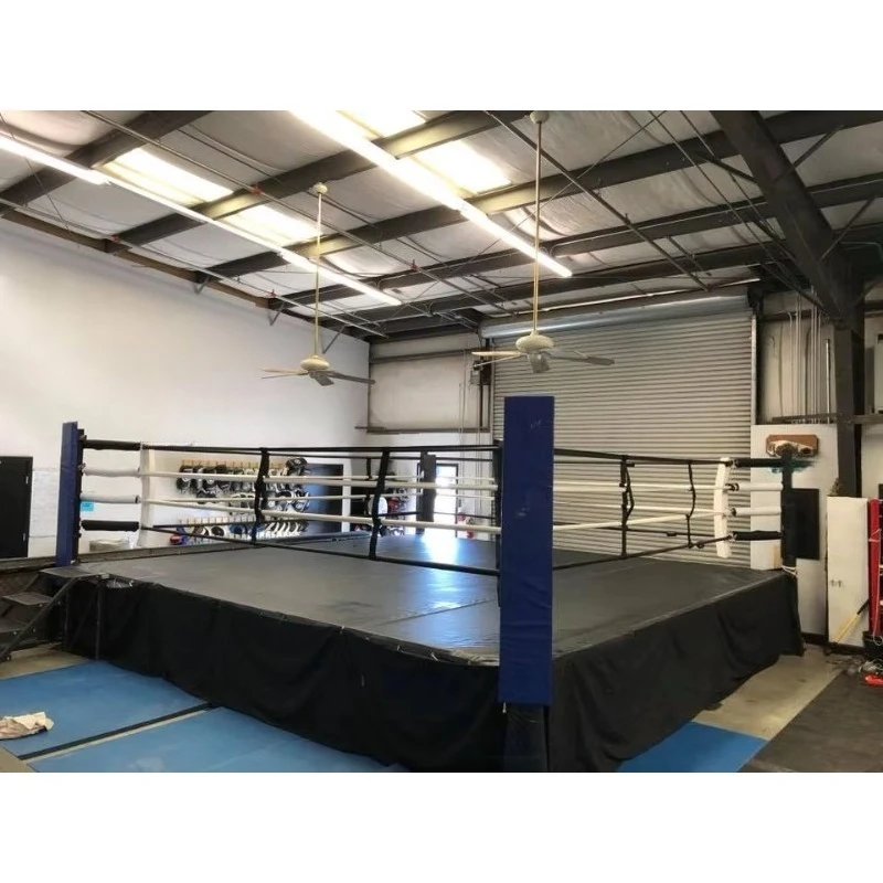 2022 International Floor Training Competition Including Corner Pad Rope Canvas Boxing Ring