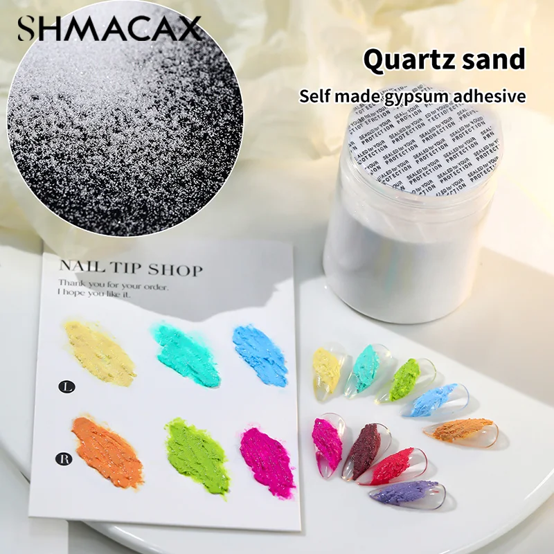 Nail Enhancement Quartz Sand Multifunctional Color Painting Adhesive Tapping Gradient Adhesive Material DIY Powder Gypsum