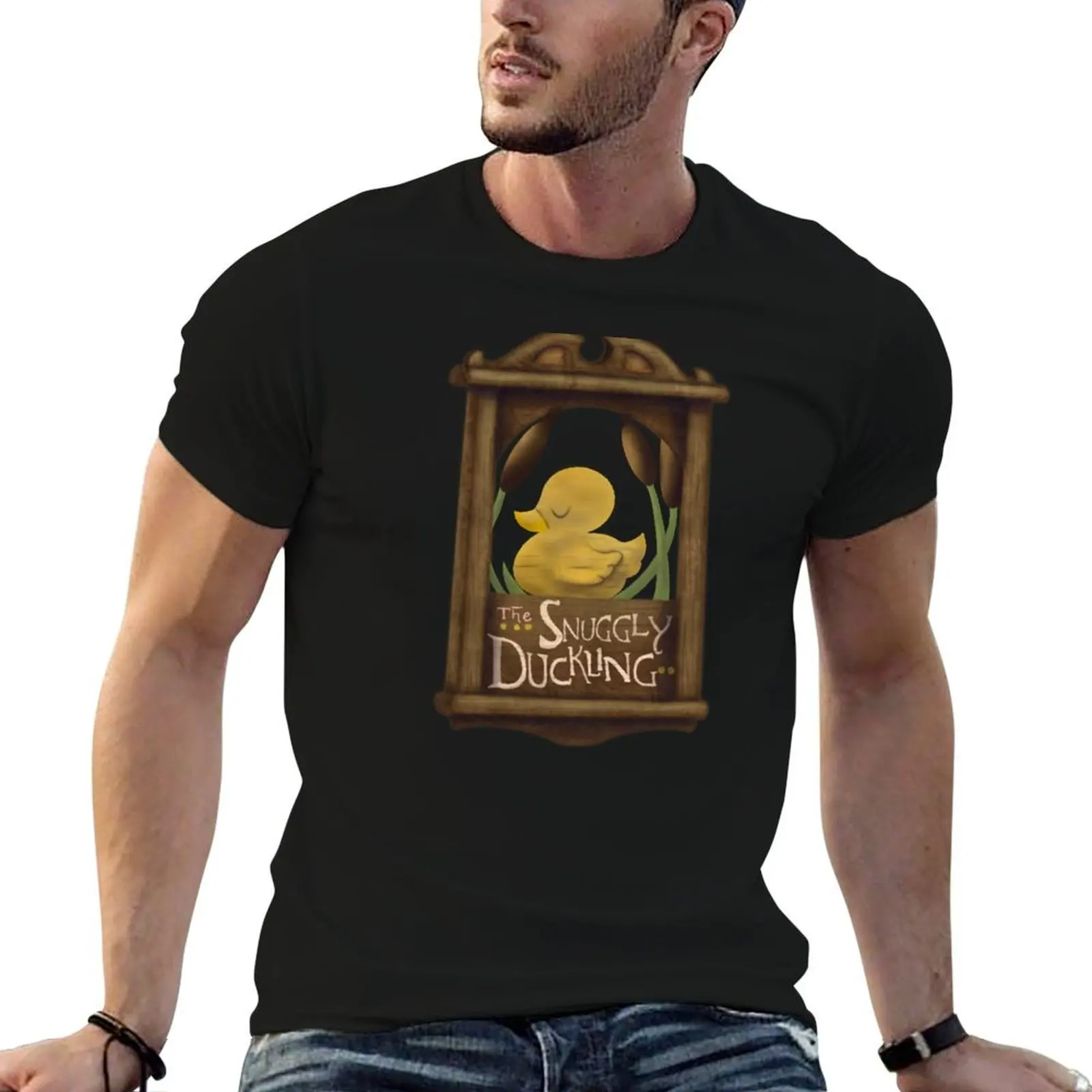The Snuggly Duckling- Tangled T-Shirt cotton t shirt man anime tshirt T-Shirt