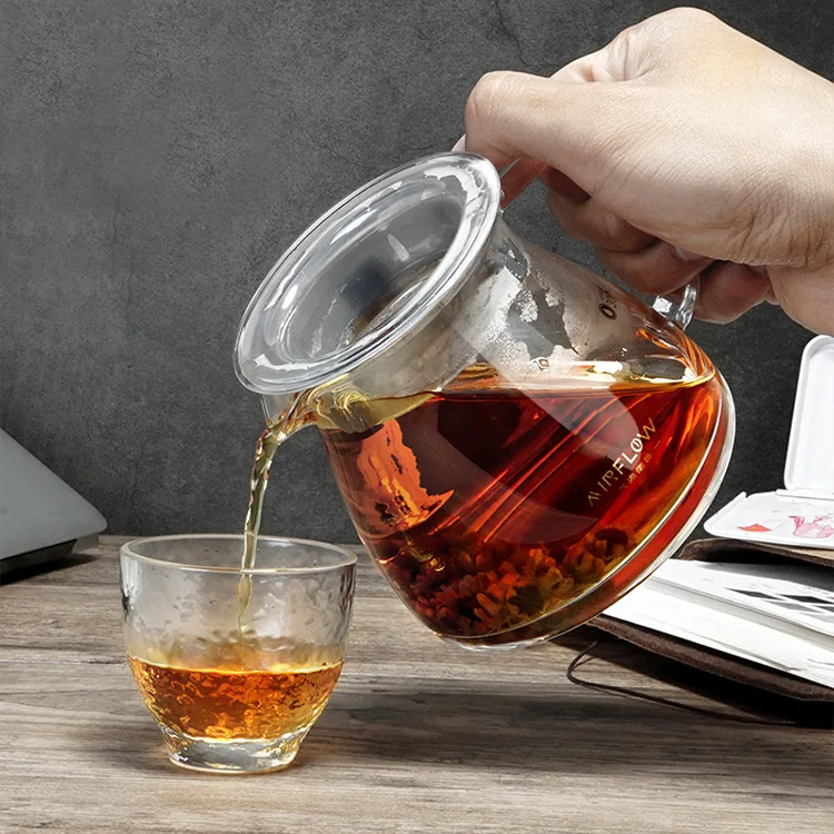 Household Multifunctional Glass Coffee Pot Airflow Even Flow Office Flower Tea Sharing Jug