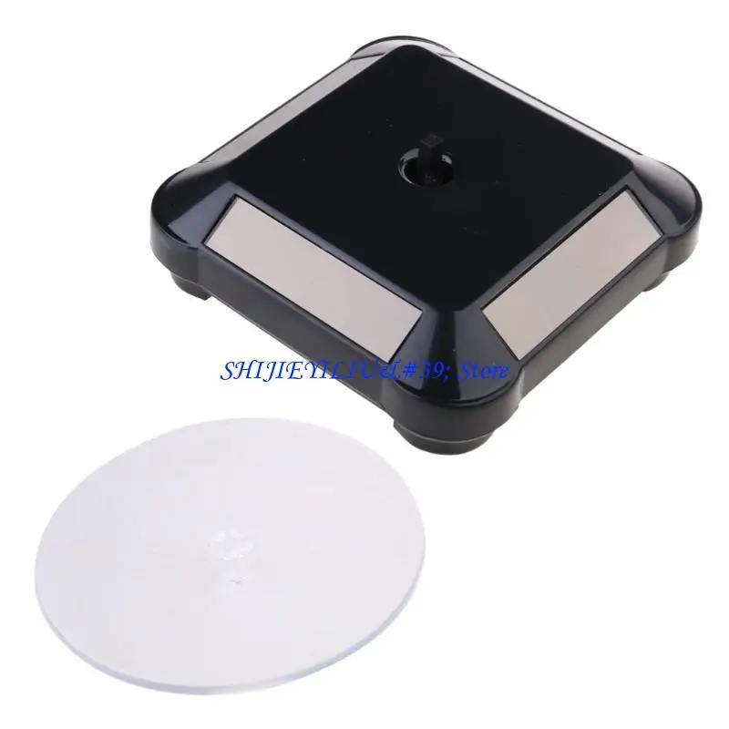 E21F 360 ° Dottating Solar Displatable Display Stand Stand for Watches Cameras Hobby Collection Exhibition Advertising