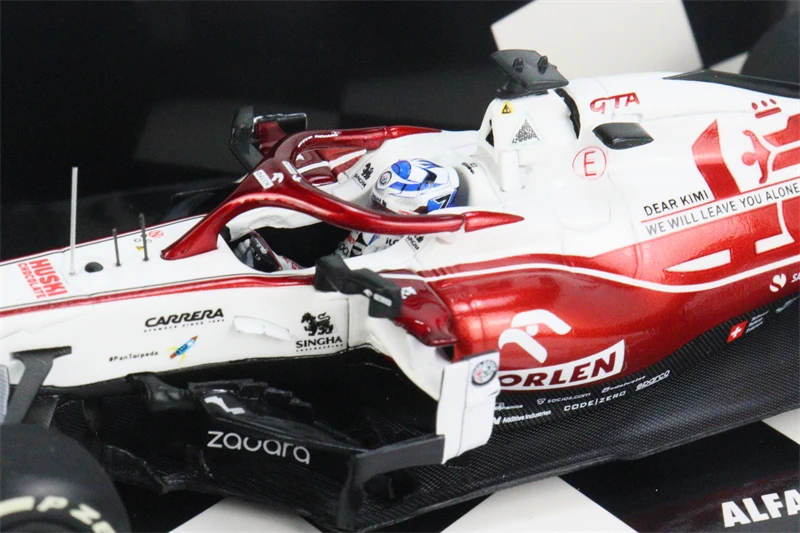 MINICHAMPS 1:43 2021 f1 ALFA ROMEO ORLEN C4 #7 KIMI ABU DHABI Resin Model Car