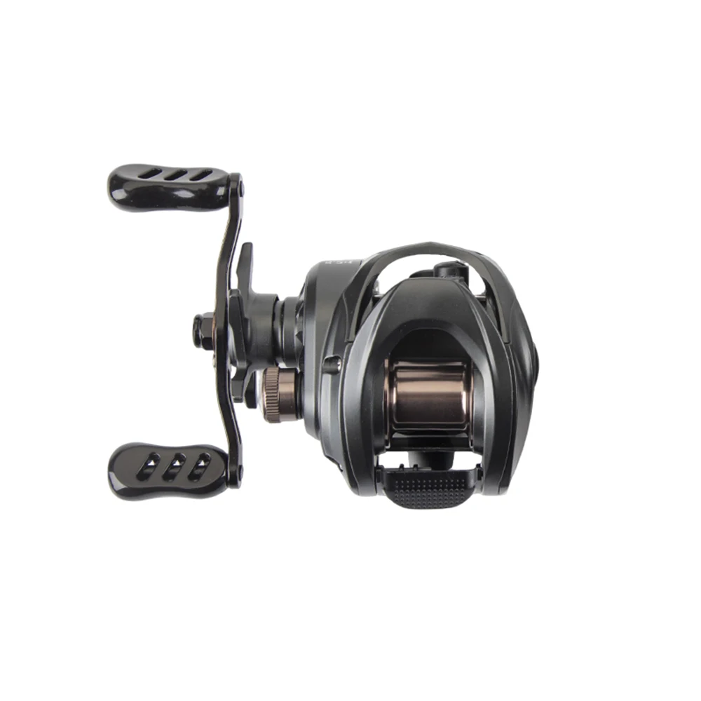 FISHINFANS C1Dc Baitcasting Angelrolle für Weitwürfe, Max. Bremskraft 5kg, Kohlenstoff-Scheiben, Messinggetriebe, 7.0:1, 5+1B DC Angelrolle