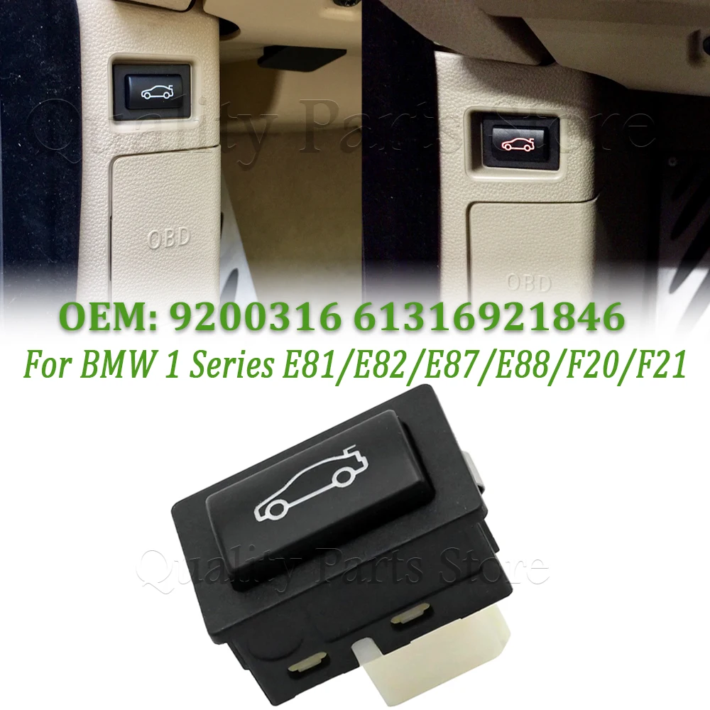 

New Rear Trunk Tailgate Lock Release Switch Button For BMW 3 5 6 7 Series X1 X3 F20 F35 F30 F10 F11 F06 F07 F02 E84 61319200316